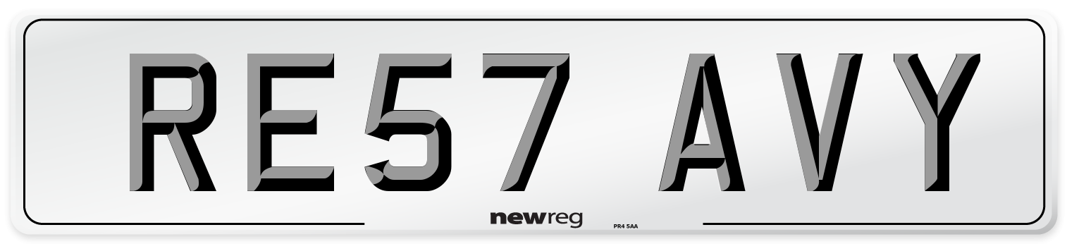 RE57 AVY Number Plate from New Reg